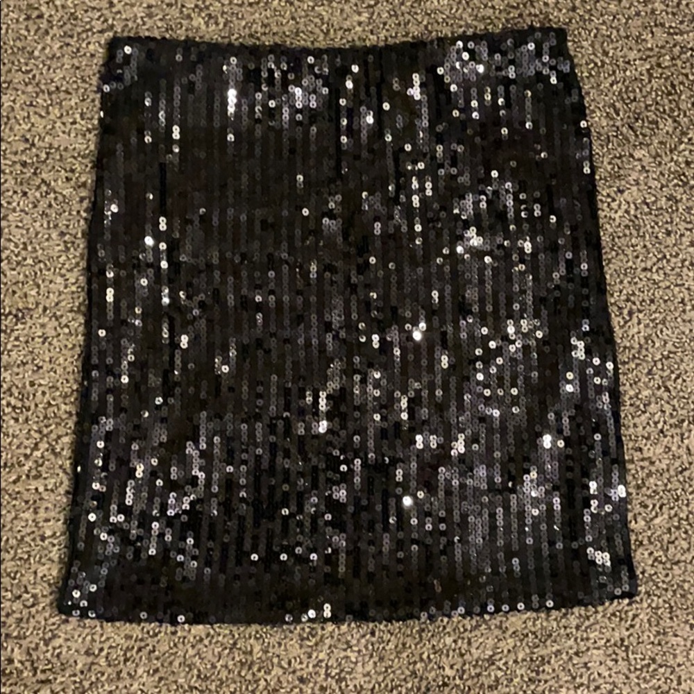 Black Sequin Skirt